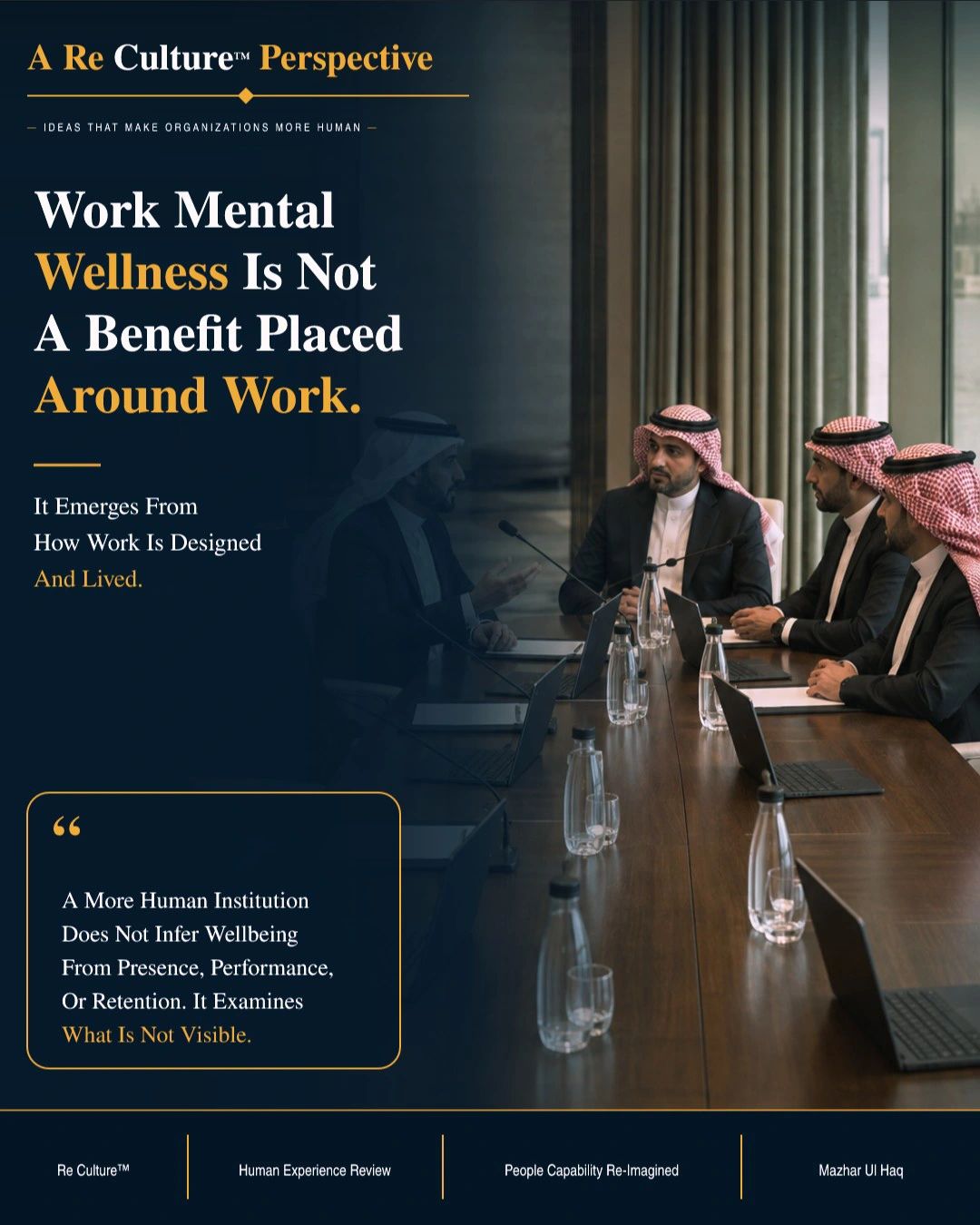 Re Culture™ Work Mental Wellness Visual 07 — Beyond Benefits, Toward Human Work Design