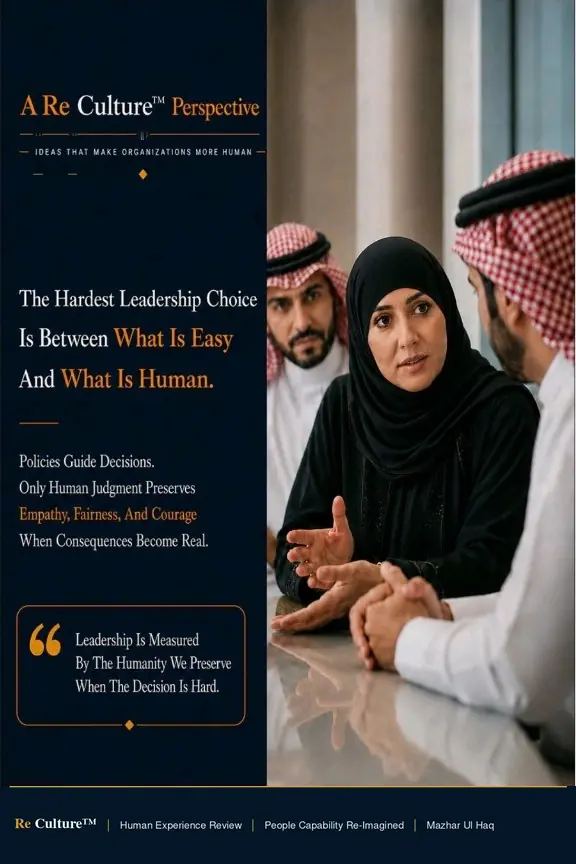 When Leadership Meets Humanity | The Decisions That Define Institutions — Leadership Is Measured By The Humanity We Preserve When The Decision Is Hard.