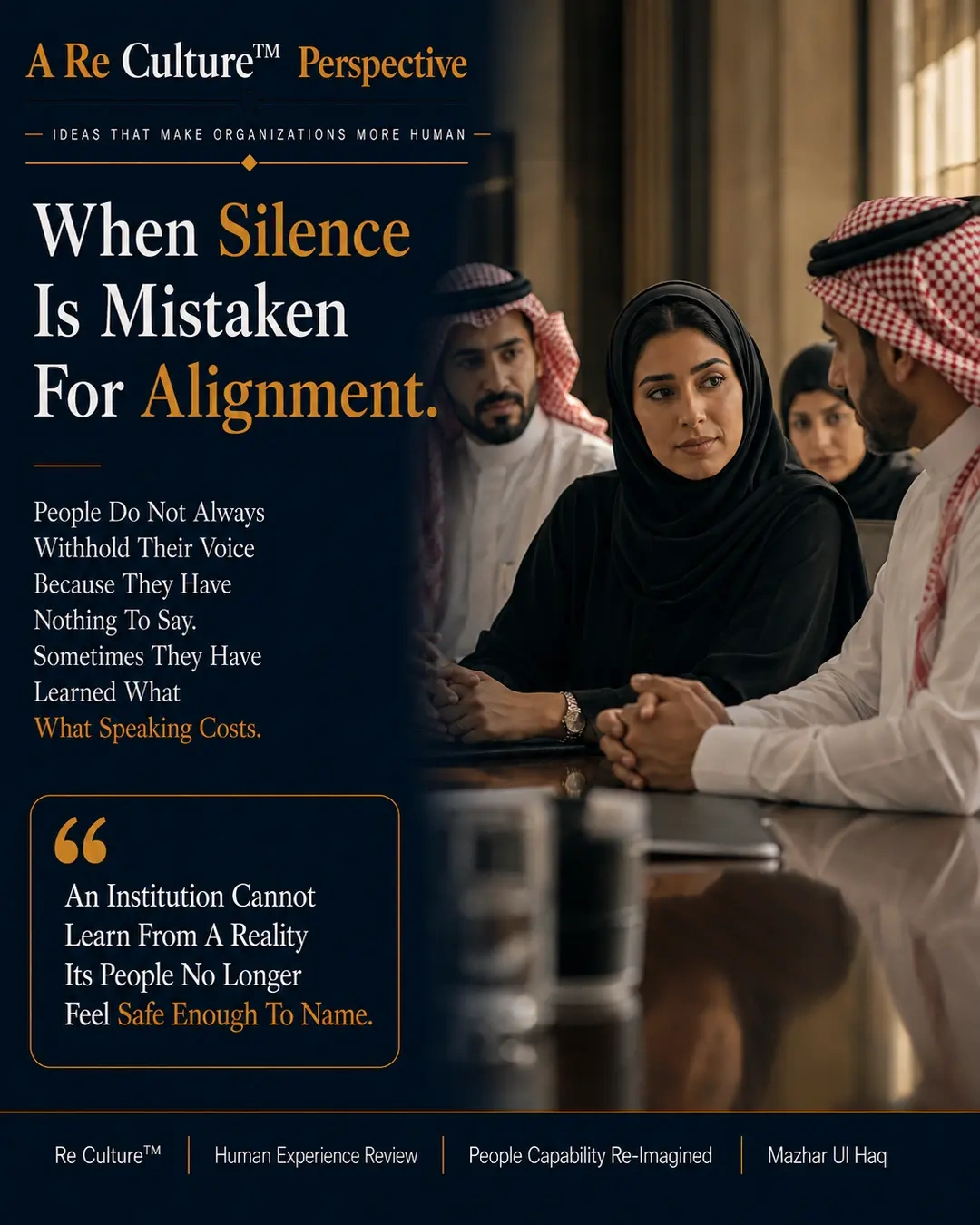 When Workplace Institutions Lose Access To Their Own Reality — An Institution Cannot Learn From A Reality Its People No Longer Feel Safe Enough To Name.