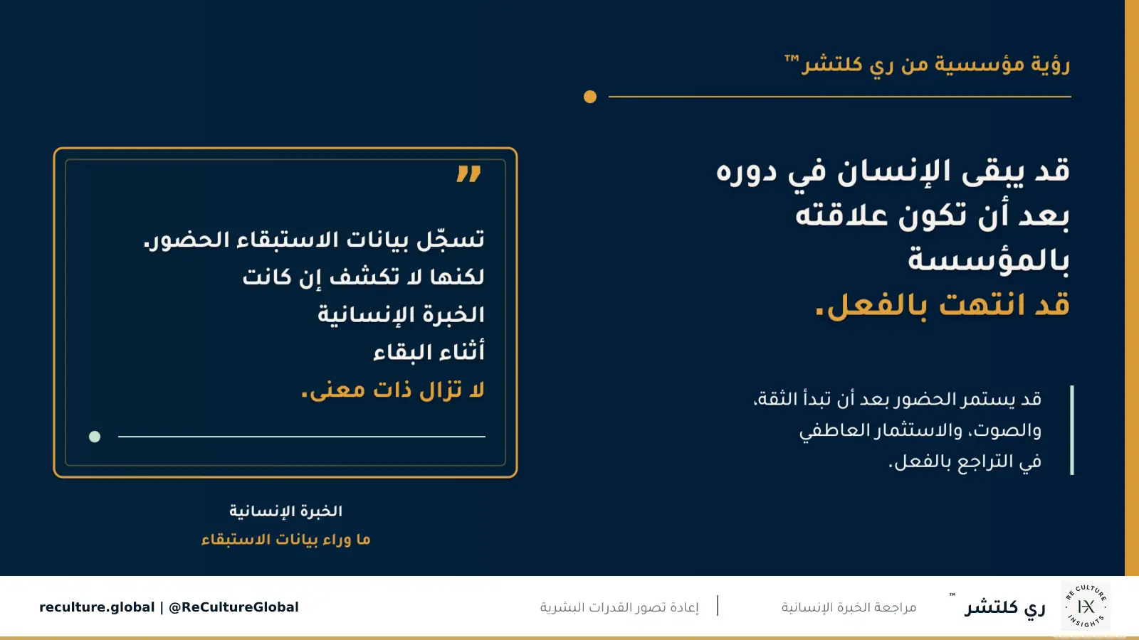 قد يبقى الإنسان في دوره بعد أن تكون علاقته بالمؤسسة قد انتهت بالفعل — قد يستمر الحضور بعد أن تبدأ الثقة والصوت والاستثمار العاطفي في التراجع بالفعل.